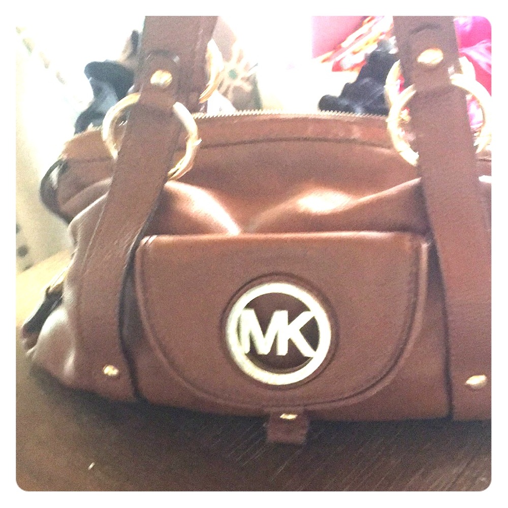 Michael Kors cognac brown purse